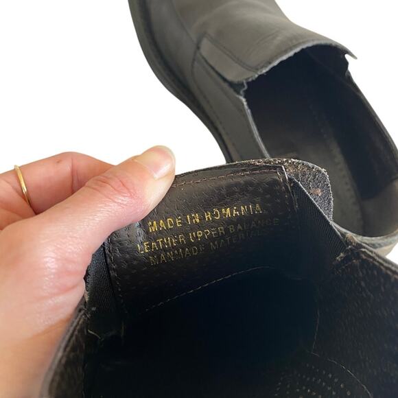 BASS Corrado Black Leather Square Toe Slip-on Dress Shoes Loafers Men\'s Size 7.5